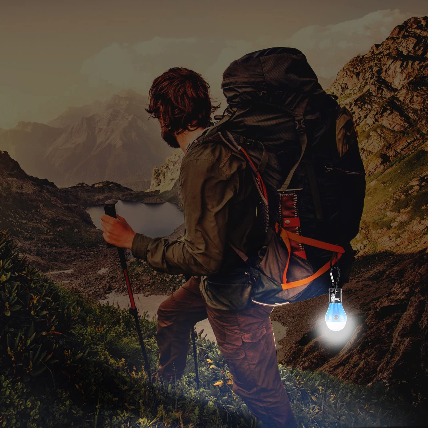 Cheap Goat Tents 4PCS Tent Lamp Portable LED Tent Light Emergency Lights LED Camping Bulb Light Equipment for Camping Hiking Backpacking Fishing   